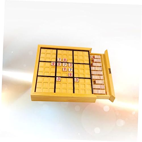 Beaupretty Holz Sudoku Legespiel für Erwachsene und Intelligentes Denkspiel mit Zahlen Kreatives Puzzlebrett für Logisches Training Langlebiges DIY Familienspiel von Beaupretty