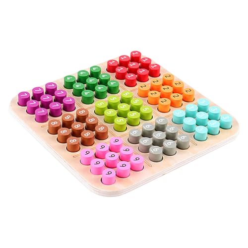 Beaupretty Holz Sudoku Lernspielzeug für Ab Jahren Langlebiges Logikspiel mit Buntem Zahlen Formbrett Fördert Denkvermögen Selbstentdeckung und Gehirntraining Pädagogisches von Beaupretty