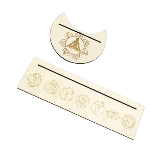 Beaupretty Holz Tarot Kartenhalter Mondform Dekorativ Tarot Karten Display Ständer Kompakt Leicht Tragbar für Wahrsagerei Ritual Zubehör Elegant Mystische Atmosphäre von Beaupretty