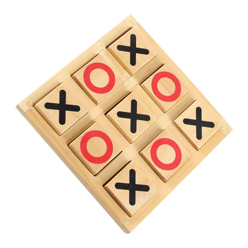 Beaupretty Holz Toe Spielset Schachspiel Tragbar Interaktives Logikspiel Familienaktivität Reisegröße Kompaktes Brettspiel Partyspaß von Beaupretty