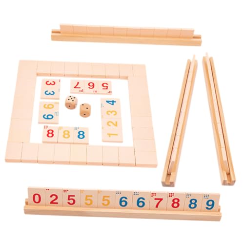 Beaupretty Holz Würfelspiel Shut The Box Brettspiel für Erwachsene Spieltisch Langlebig und Schadstofffrei für Party Familien und Freundetreffen Pädagogisch und Sicher von Beaupretty