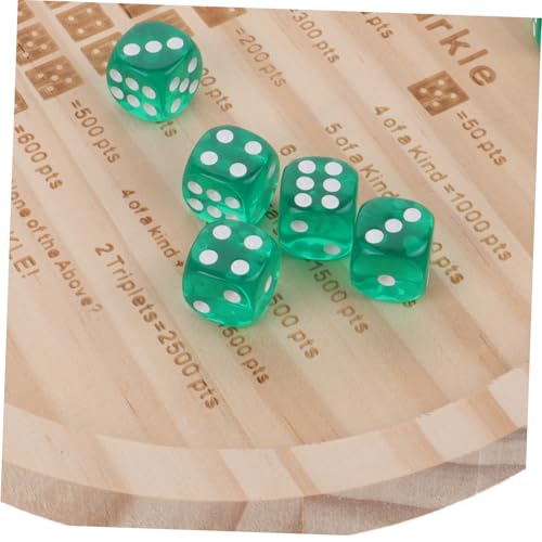 Beaupretty Holz Würfeltablett mit Würfeln Tragbares Dice Tray für Farkle und Familienspiele Großes Würfelbrett für Familienfeier und Reise Robust und Leicht für Desktop Spielzubehör von Beaupretty