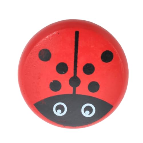 Beaupretty Holz Yo Yo Ball mit Schnur Robuster Kinderlernspielzeug Handliches Stoßfestes Fingerspielzeug mit Süßem Marienkäfer Fördert Geschicklichkeit und Koordination für Jungen und von Beaupretty