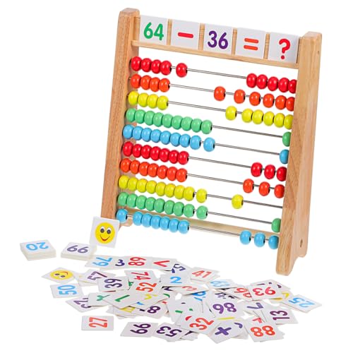 Beaupretty Holz für Bunten Perlen und Zahlkarten Pädagogisches Rechenspielzeug Montessori Mathe Lernhilfe für Vorschule und Frühe Zahlenkenntnisse Beaupretty Holz für Bunten Perlen und Zahlkarten Pädagogisches Rechenspielzeug Montessori Mathe Lernhilfe für Vorschule und Frühe Zahlenkenntnisse von Beaupretty