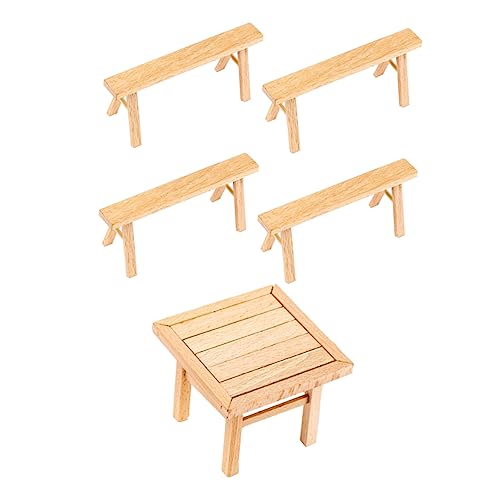 Beaupretty Holzbaukasten Tisch und Stühle Modell DIY Lernspielzeug Holzspielzeug für Kognitive Entwicklung Handmontage für Jungen und Mädchen von Beaupretty