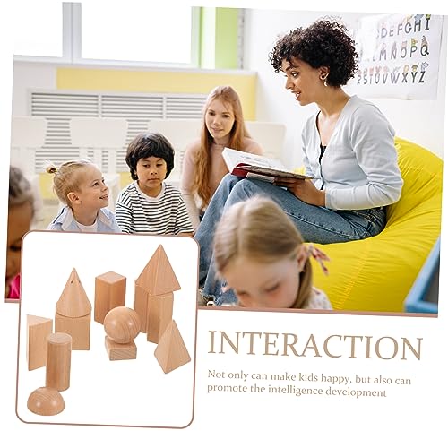 Beaupretty Holzbausteine Geometrische Formen Lernspielzeug für Montessori Motorik Hand Auge Koordination Puzzle Sortierspielzeug aus Naturholz von Beaupretty