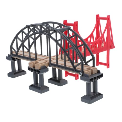 Beaupretty Holzeisenbahn Brücke Zubehör Set Teiliges Modell mit Grauer Kreuzbrücke und Roter Überbrückung für Spielzeugzüge Kreativität und Interaktion Beaupretty Holzeisenbahn Brücke Zubehör Set Teiliges Modell mit Grauer Kreuzbrücke und Roter Überbrückung für Spielzeugzüge Kreativität und Interaktion von Beaupretty