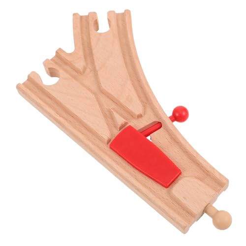 Beaupretty Holzeisenbahn Zubehör Set mit Stabilem Holz Kreative Gleisvariationen Langlebige Bauweise Pädagogisch Kompatibel mit Spielzeugzug für Jungen und Mädchen von Beaupretty