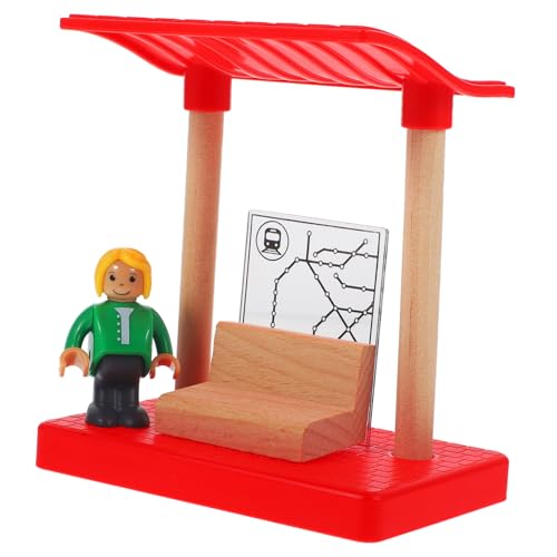 Beaupretty Holzeisenbahn Zubehör mit Mini Bahnhof Plattform Sicherer Holzspielzeug Zubehör für Kreatives Eisenbahnstation Modell mit Glatten Kanten Pädagogisches Bauspielzeug für Jungen und Beaupretty Holzeisenbahn Zubehör mit Mini Bahnhof Plattform Sicherer Holzspielzeug Zubehör für Kreatives Eisenbahnstation Modell mit Glatten Kanten Pädagogisches Bauspielzeug für Jungen und von Beaupretty
