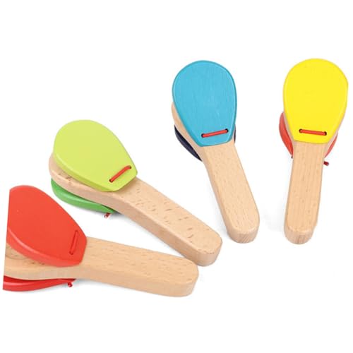 Beaupretty Holzklapper mit Langem Griff für Junge Mädchen Pädagogisches Musikspielzeug in Blau Fördert Rhythmusgefühl und Motorik Leicht Langlebig für Kleinkinder und Musikalische von Beaupretty