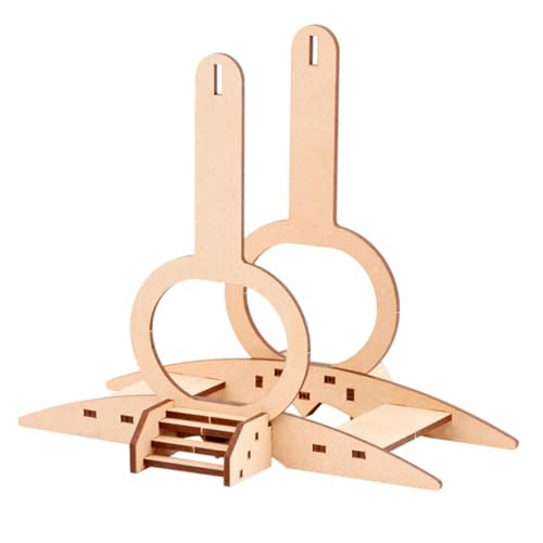 Beaupretty Holzmodell Riesenrad Bausatz DIY Mechanisches Ferris Wheel für Erwachsene Edukatives Puzzle Naturfarbenes Herz Design Fördert und Planung von Beaupretty
