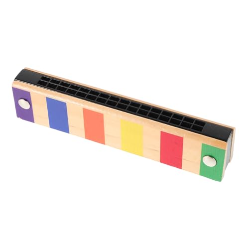 Beaupretty Holzmundharmonika Doppelreihe Anfängerfreundliches Musikinstrument für Jungen und Mädchen Lernspielzeug für Kindergarten und Grundschule Leicht Natürliche Holzoptik von Beaupretty