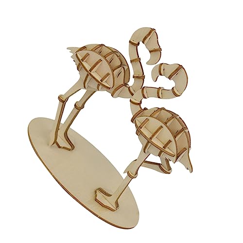Beaupretty Holzpuzzle Flamingo DIY Handgefertigtes für Holzmodell Kreativität und Hand Augen Koordination Sicher und Kindgerecht als für Geburtstage oder Feste von Beaupretty