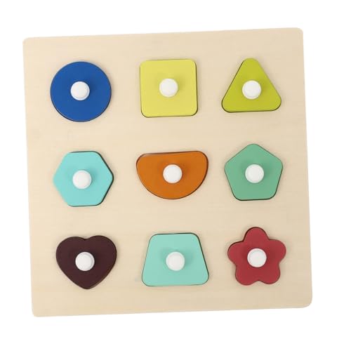 Beaupretty Holzpuzzle Handgreifbrett Lernspielzeug Langlebig aus Premium Holz für Motorische Entwicklung Montessori Geeignet für Kleinkinder Jungen Mädchen Ab Jahr von Beaupretty