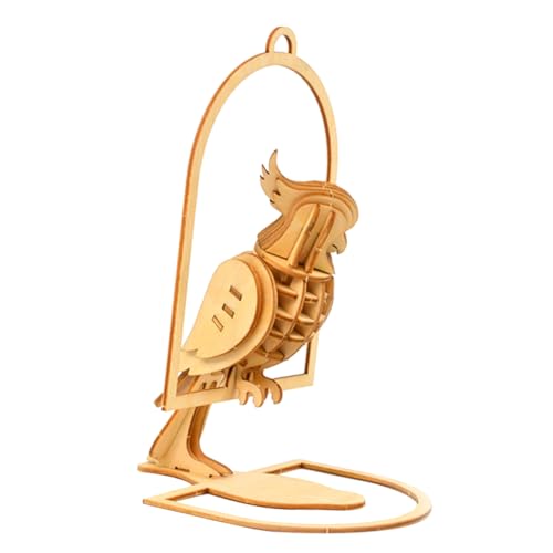 Beaupretty Holzpuzzle Parrot Stil DIY Holzspielzeug Kreatives Lernspielzeug Fördert Hand Auge Koordination Sicheres von Beaupretty