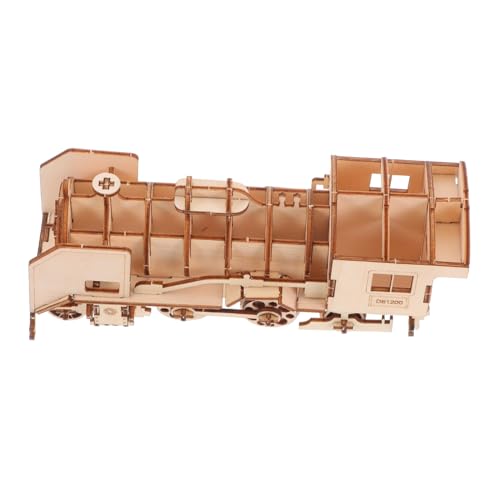 Beaupretty Holzpuzzle Zug Modell Bausatz aus Hochwertigem Holz Sicher für Fördert Hand Auge Koordination und Kreatives Basteln DIY Puzzle für Jungen von Beaupretty