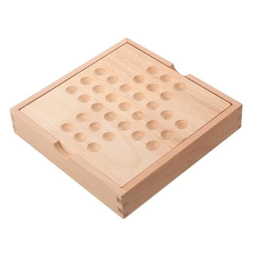 Beaupretty Holzschachspiel für Langlebiges Interaktives Denkspiel Indoor Konzentration und Feinmotorik Geeignet für Jungen und Mädchen von Beaupretty
