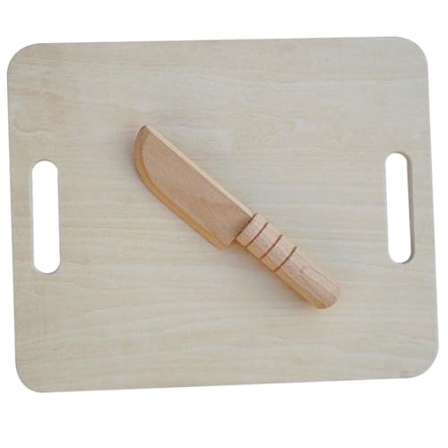 Beaupretty Holzschneidebrett Kinderfreundlicher DIY Holz Küchenmesser Sicherer Natürlicher Realistische Fördert Handgeschicklichkeit Rollenspiel für Jungen und Mädchen von Beaupretty