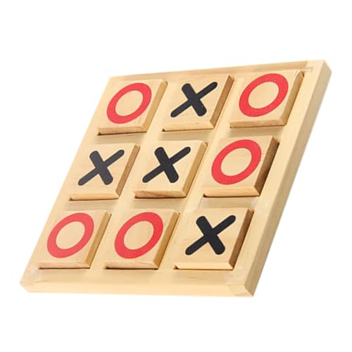 Beaupretty Holzspiel Toe Set Holzschachspiel Tragbares Familienspiel Sicher Einfach zu Lernen Für Party und Reise von Beaupretty