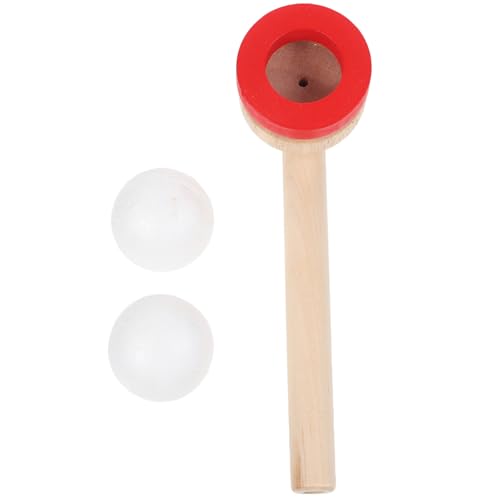 Beaupretty Holzspielzeug Blasball Blower Schwebe Ball Balance Spiel für Eltern Junge Mädchen Spiele Motorikfördernd Lernspielzeug Spaß für Drinnen und Draußen von Beaupretty