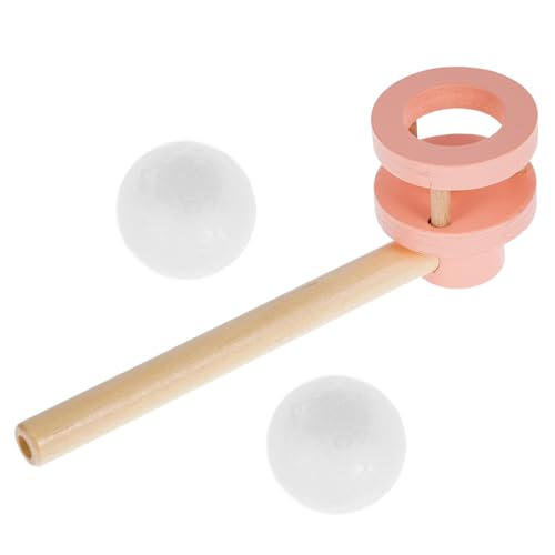 Beaupretty Holzspielzeug Blasball Schwebender Ball Bunte Kinderspielzeuge zum Balancieren Pädagogisches Outdoor Spiel für Fördert Körperkoordination und Eltern Junge Mädchen Interaktion Rosa von Beaupretty