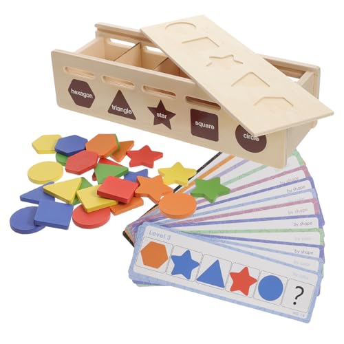 Beaupretty Holzspielzeug Farben und Form Sortierspiel für Kleinkinder Bunte Sensorische Lernblöcke Fördert Farberkennung Konzentration und Feinmotorik Pädagogisches Activity für Jungen und von Beaupretty