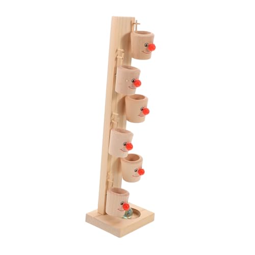 Beaupretty Holzspielzeug Kugelbahn Buntes Kugelabwurfturm für Koordination Reaktionsfähigkeit und Motorik Lernspielzeug für Junge Mädchen von Beaupretty