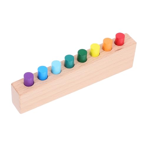 Beaupretty Holzspielzeug Montessori Sortierspielzeug Bunte Holzstäbe Feinmotorikspielzeug für Sensorisches Lernspielzeug zur Hand Augen koordination und Farberkennung von Beaupretty