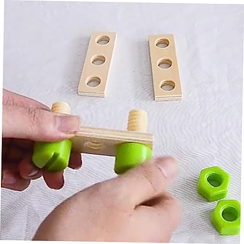 Beaupretty Holzspielzeug Schraubenset für Pädagogisches Lernspielzeug mit Simulierten Muttern Sicherer Werkzeugsatz für Jungen und Mädchen Fördert Eltern Junge Mädchen Interaktion und Beaupretty Holzspielzeug Schraubenset für Pädagogisches Lernspielzeug mit Simulierten Muttern Sicherer Werkzeugsatz für Jungen und Mädchen Fördert Eltern Junge Mädchen Interaktion und von Beaupretty