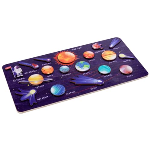 Beaupretty Holzspielzeug Solar System Puzzle Lernspielzeug Planeten Weltraum Cognition Frühkindliche Bildung Motorische Fähigkeiten Fördern von Beaupretty