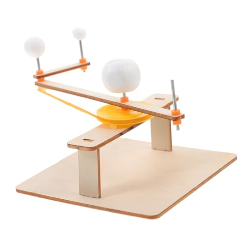 Beaupretty Holzspielzeug Solaranlage Modellset Pädagogisches Sonnensystem Lernspielzeug für Beweglichem Sonne Erde Mond Modell zur Anschaulichen Astronomie und Jahreszeiten Erklärung von Beaupretty