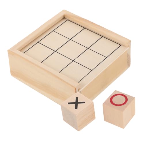 Beaupretty Holzspielzeug Toe Spiel Leicht Tragbar mit Aufbewahrungsbox für Familie Reise Fördert Logisches und Strategische Fähigkeiten von Beaupretty
