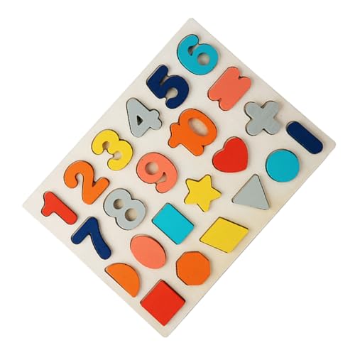 Beaupretty Holzspielzeug für Zahlen Buchstabenpuzzle Lernspielzeug Montessori Lernspielzeug Motorik und Kognition Leicht Tragbar für Vorschulkinder und Lange Autofahrten von Beaupretty