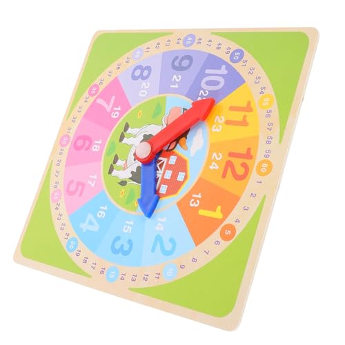 Beaupretty Holzuhr Lernspielzeug für Kleinkinder Pädagogische Uhr zur Zeitwahrnehmung Buntes Holzspielzeug für Kreatives Lernen und Familieninteraktion für Vorschulkinder Beaupretty Holzuhr Lernspielzeug für Kleinkinder Pädagogische Uhr zur Zeitwahrnehmung Buntes Holzspielzeug für Kreatives Lernen und Familieninteraktion für Vorschulkinder von Beaupretty
