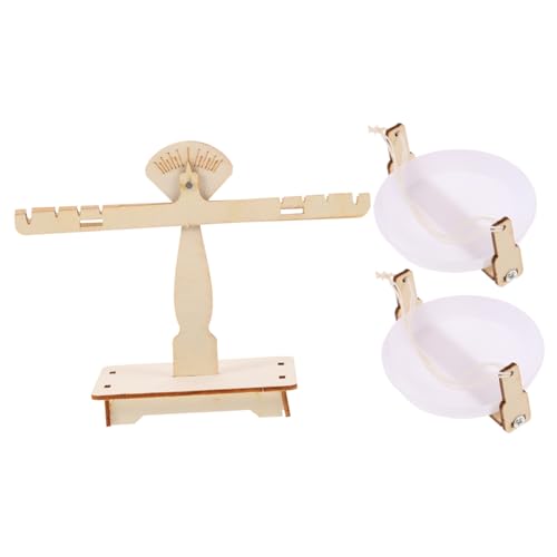 Beaupretty Holzwaage für DIY Balance mit Tablett Lernspiel für Praktische Experimente Montessori Lernhilfe für Jungen und Mädchen Ab Jahre von Beaupretty