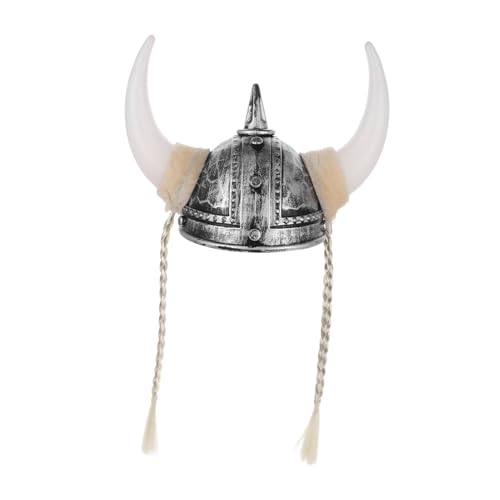 Beaupretty Hornhut mit Zöpfen Festival Kopfschmuck Herren Komfortabler Wikingerhelm für Halloween Cosplay Mittelalterliches Zubehör Beaupretty Hornhut mit Zöpfen Festival Kopfschmuck Herren Komfortabler Wikingerhelm für Halloween Cosplay Mittelalterliches Zubehör von Beaupretty