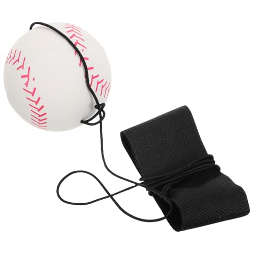 Beaupretty Hüpfball mit Handgelenkschlaufe Rücklauf Handgelenkball für Kraft und Koordinationstraining Tragbarer Baseball Elastiktrainer für Fitness und Handgelenkübungen Geeignet von Beaupretty