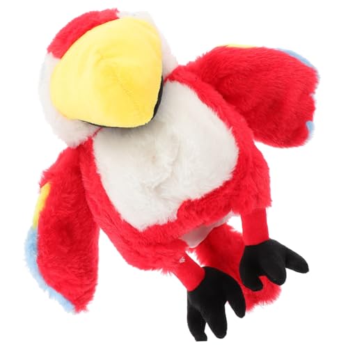 Beaupretty Interaktives Papagei Handpuppe Kuscheltier Beweglicher Mund Frühpädagogisches Lernspielzeug für Kreative Geschichten Erzählen und Hand Auge Koordination von Beaupretty