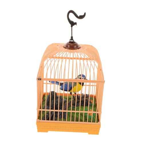 Beaupretty Interaktives Soundgesteuertes Vogelspielzeug mit Realistischem Beweglichem Design und Handlicher Vogelkäfig Dekoration für Erwachsene von Beaupretty