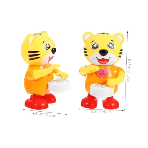 Beaupretty Interaktives Tanz und Schlagzeugspielzeug Tiger für Junge Mädchen Monate Singendes Lernspielzeug mit Geschichten und Musik Sicheres Kunststofftier zur Frühkindlichen und von Beaupretty
