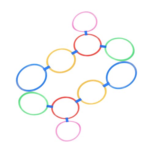 Beaupretty Interlockbare Hopscotch Ringe Set Teilig mit Aufbewahrungstasche Balance und Koordinationstraining für Kreatives Outdoor und Indoor Spiel Sensorisches Trainingsgerät für von Beaupretty