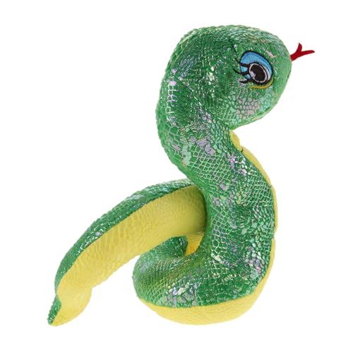 Beaupretty Jahr der Schlange Plüschfigur Grünes Stofftier Realistische Simulation Leichte Deko für Neujahrsfest Halloween Dschungelpartys Kuscheltier von Beaupretty