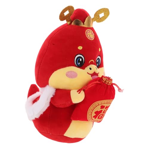 Beaupretty Jahr der Schlange Plüschpuppe Lunar Year Kuscheltier Chinesisches Neujahr Dekoration Tisch Ornament Weiches Baumwollstofftier für Neujahrsfeier von Beaupretty