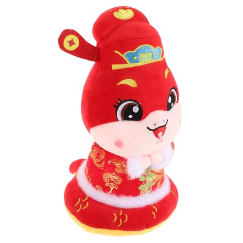 Beaupretty Jahr der Schlange Plüschspielzeug Weiches Stofftier Chinesisches Neujahrs Maskottchen Langlebiges Baumwoll Material Glücksbringer für Zuhause zu Geburtstag und Feiertagen von Beaupretty