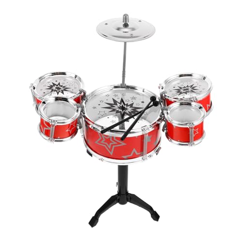 Beaupretty Jazz Schlagzeug Set mit Drumsticks Realistisches Teiliges Percussion für Kleinkinder Fördert Rhythmus und Koordination Musikspielzeug für Anfänger und von Beaupretty