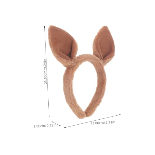Beaupretty Känguru Ohren Haarband Tier Stirnband Karneval Kostüm Kopfbedeckung für Frauen Mädchen Leicht Bequem Vielseitig für Halloween Cosplay Party von Beaupretty