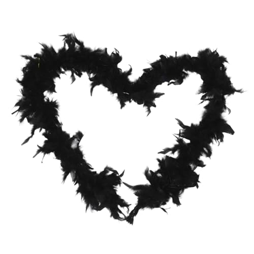 Beaupretty Karneval Kostüm Zubehör Hochzeitsdeko Zu Hause Bastel-nähbesatz Federbesatz Christbaumschmuck DIY Handwerk Nähen Heimdekoration Kunstpelzbesatz Black Hühnerfeder von Beaupretty