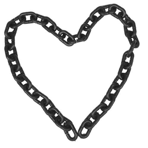 Beaupretty Kette Halloween Karneval Requisiten Halloween -Party -Dekorationen Halloween -simulationsversorgungen Kettenpropie Halloween Große Gefälschte Kette Plastik Black von Beaupretty