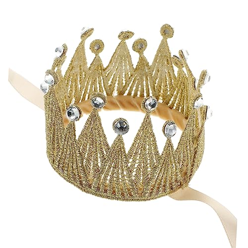 Beaupretty Kindergeburtstagskrone mit Band Goldfarbener Haarschmuck Leichte Tiara für Mädchen Stoffmaterial Verstellbares Stirnband Festlicher Kopfschmuck für Party und Fotos Beaupretty Kindergeburtstagskrone mit Band Goldfarbener Haarschmuck Leichte Tiara für Mädchen Stoffmaterial Verstellbares Stirnband Festlicher Kopfschmuck für Party und Fotos von Beaupretty