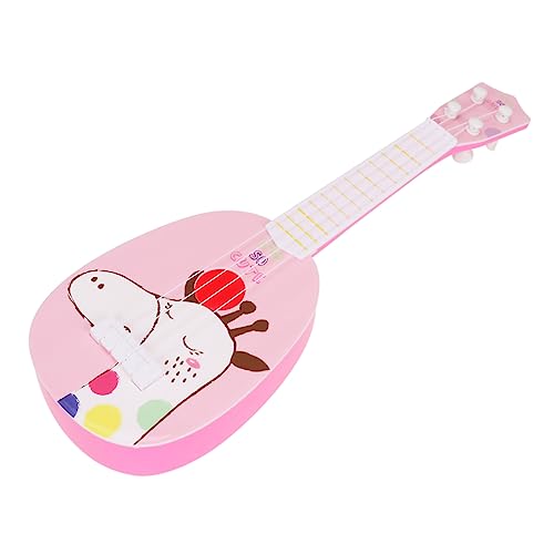 Beaupretty Kindergitarre Saitig Musikinstrument mit Niedlicher Hirschform Langlebiges Kunststoffmaterial Fördert Kreativität und Hörvermögen für Mädchen und Jungen zum Lernen von Beaupretty